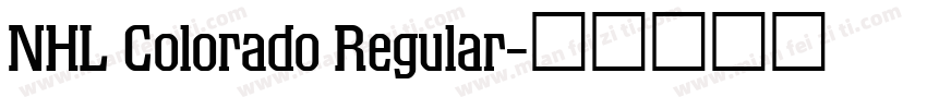 NHL Colorado Regular字体转换